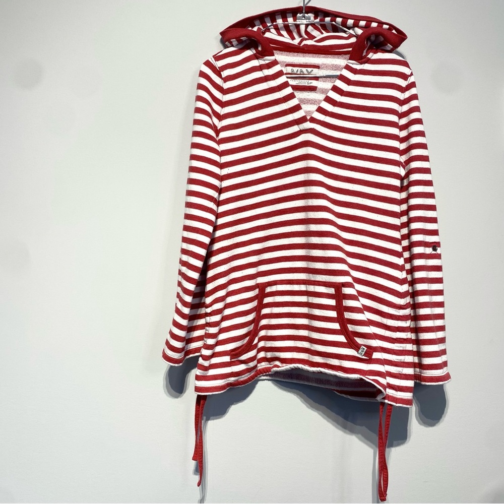 🛍️4 for 20$ / Stripes Fleece Hoodie with side drawstring / S